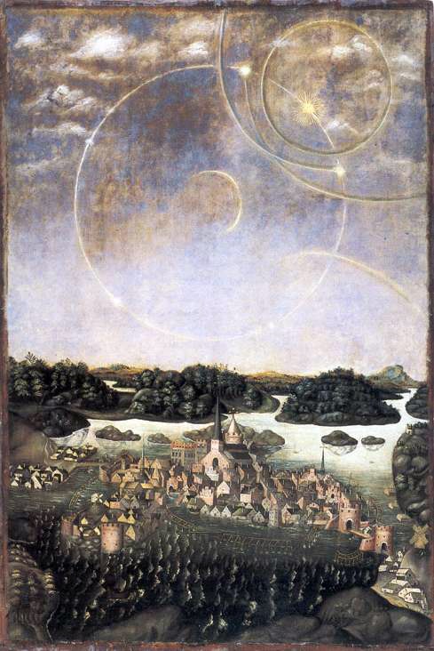 The Vädersoltavlan, a 1535 painting depicting a complex halo display over Stockholm